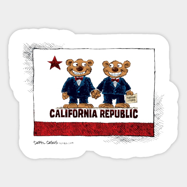 California Gay Flag Sticker by Cagle Cartoons